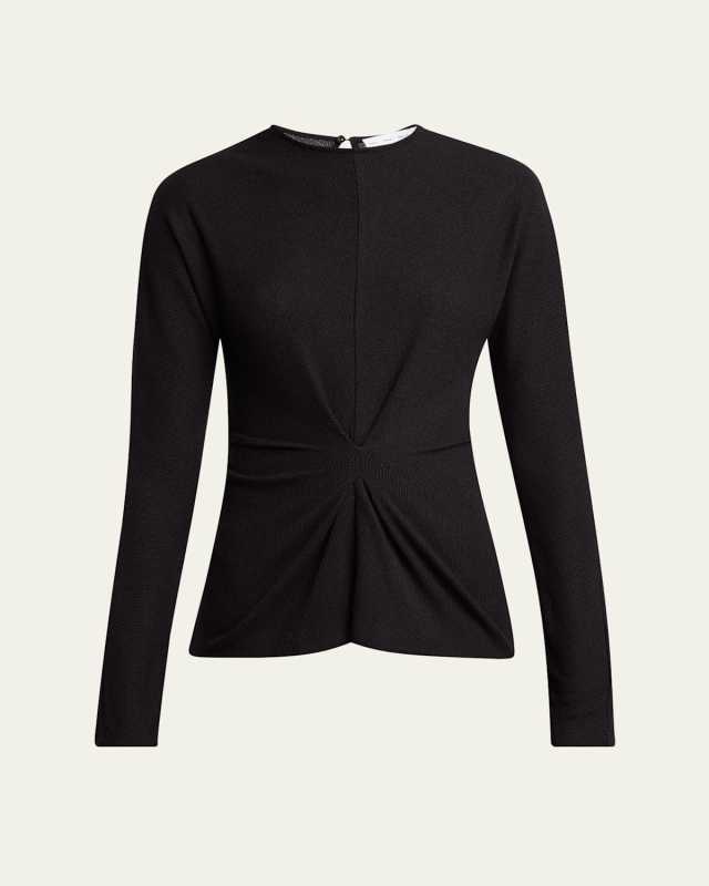 Heather Twisted Rib Top